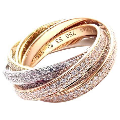 cartier ring triple|cartier ring 3 gold trinity.